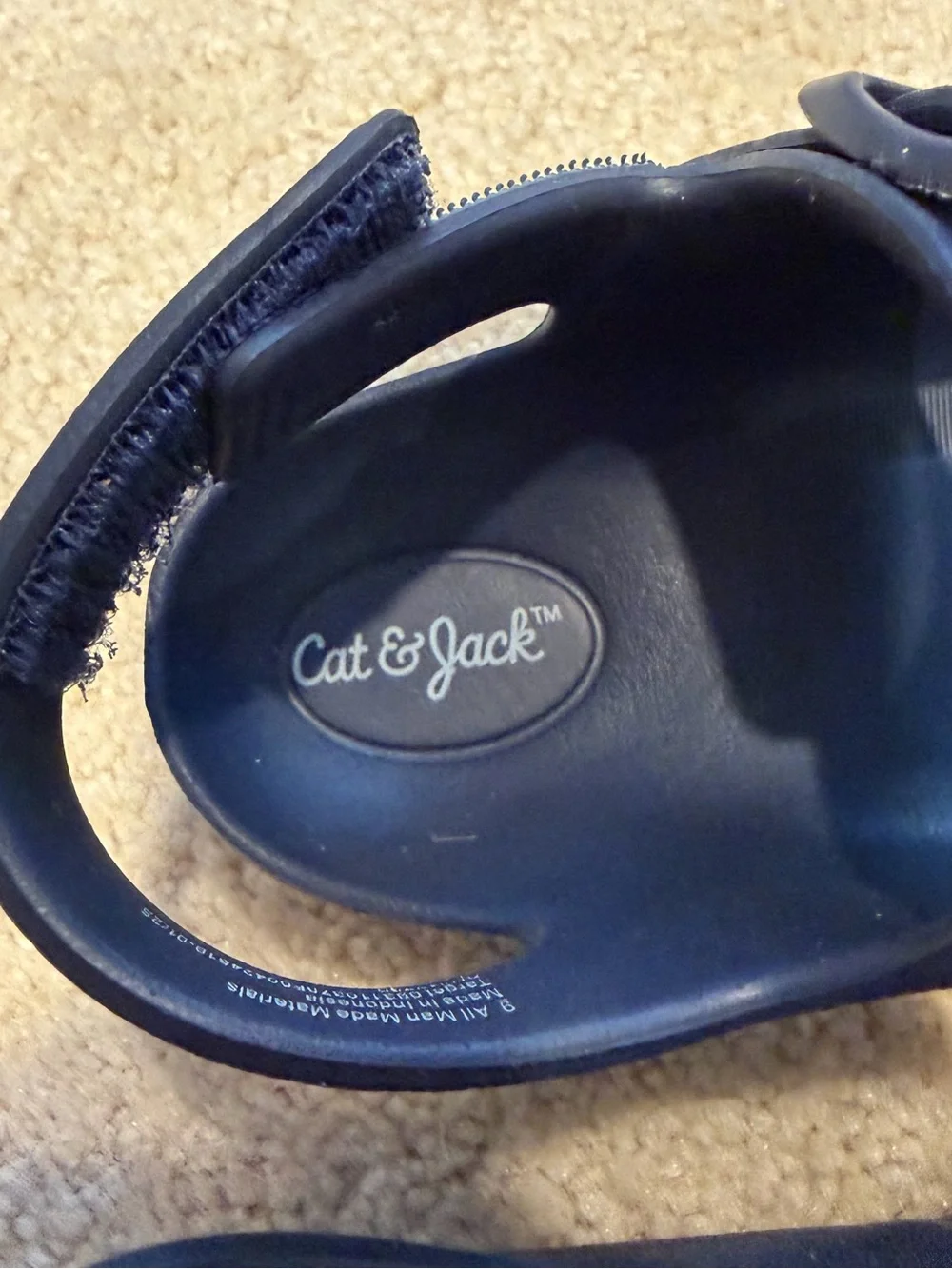 Cat & Jack Navy Blue Adjustable Buckle Kids Sandals